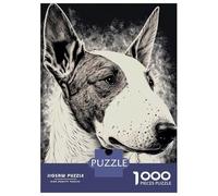 Jigsaw Puzzle 1000 Piece for Teenagers Bull Terrier Dog Drawing Jigsaw for Adults Hands-on Game Difficult Hard Stress Reduction Gifts 70x50cm/1000pcs
