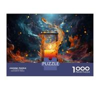 Jigsaw Puzzle 1000 Piece for Teenagers Candle Lantern with Fire Effect Adult Jigsaw Relaxing Games Home Decoration Deal As Gifts for The Whole Family 70x50cm/1000pcs