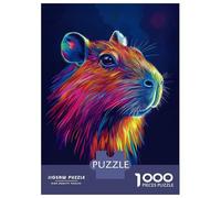 Jigsaw Puzzle 1000 Piece for Teenagers Capybara Rainbow Portrait Jigsaw for Adults Relax Games For Family Fun Deal As Gifts for The Whole Family 52x38cm/1000pcs