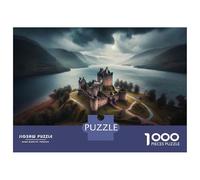 Jigsaw Puzzle 1000 Piece for Teenagers Castle on The Lake Puzzles for Adults Fun Games Wall Decoration Stress Reduction Gifts 70x50cm/1000pcs