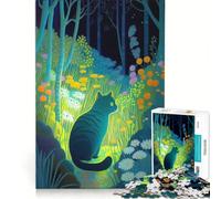 Jigsaw Puzzle 1000 Piece for Teenagers Cat in A Dream, Toy Wall Decor, Difficult And Challenge, Great Gift for Gaming 38x26cm
