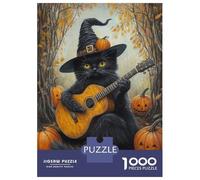 Jigsaw Puzzle 1000 Piece for Teenagers Cat's Halloween Melody Adult Jigsaw Family Game Difficult Hard Unique Birthday And Gifts 52x38cm/1000pcs