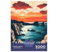 Jigsaw Puzzle 1000 Piece for Teenagers Channel Islands National Park Sunset Puzzle for Adults Hands-on Game Staycation Kill Time Help The Brain Exercise 38x26cm/1000pcs