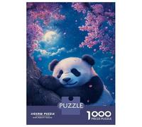 Jigsaw Puzzle 1000 Piece for Teenagers Cherry Blossom Panda-2 Puzzles for Adults Brain Teaser Game Analysis And Logic Help The Brain Exercise 38x26cm/1000pcs