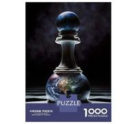 Jigsaw Puzzle 1000 Piece for Teenagers Chess Pawn Earth Teenager Puzzles Brain Teaser Game Pattern Assembly Unique Birthday And Gifts 52x38cm/1000pcs