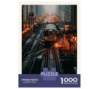 Jigsaw Puzzle 1000 Piece for Teenagers Chicago City Jigsaw for Adults Hands-on Game Difficult Hard Stress Reduction Gifts 52x38cm/1000pcs