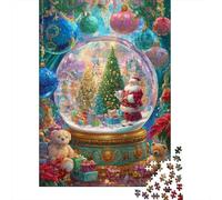 Jigsaw Puzzle 1000 Piece for Teenagers Christmas Snow Globe Decorations Jigsaw for Adults Relax Games For Family Fun Deal As Gifts for The Whole Family 38x26cm/1000pcs