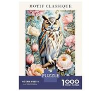 Jigsaw Puzzle 1000 Piece for Teenagers Classic Luxury Owl Art Puzzles for Adults Brain Teaser Game Analysis And Logic Help The Brain Exercise 52x38cm/1000pcs