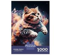 Jigsaw Puzzle 1000 Piece for Teenagers Cloud Illustration Cat Jigsaw for Adults Hands-on Game Difficult Hard Stress Reduction Gifts 70x50cm/1000pcs