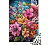 Jigsaw Puzzle 1000 Piece for Teenagers Colorful Floral Bouquet Adult Puzzles Fun Games Difficult Challenge Stress Reduction Gifts 38x26cm/1000pcs