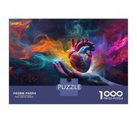 Jigsaw Puzzle 1000 Piece for Teenagers Colorful Heart Illustration Jigsaw for Adults Hands-on Game Difficult Hard Stress Reduction Gifts 70x50cm/1000pcs