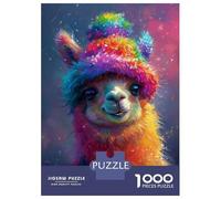 Jigsaw Puzzle 1000 Piece for Teenagers Colorful Llama Wall Art Print Jigsaw for Adults Hands-on Game Wall Decoration Deal As Gifts for The Whole Family 70x50cm/1000pcs