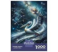 Jigsaw Puzzle 1000 Piece for Teenagers Cosmic Pelican Flight Jigsaw for Adults Hands-on Game Wall Decoration Deal As Gifts for The Whole Family 52x38cm/1000pcs