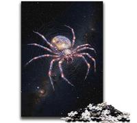 Jigsaw Puzzle 1000 Piece for Teenagers Cosmic Spider in Web Against Starry Sky Suitable for Couples Educational Games Birthday Gifts 38x52cm