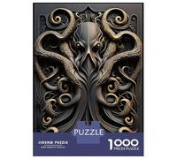 Jigsaw Puzzle 1000 Piece for Teenagers Cthulhu Kraken Monster God Jigsaw for Adults DIY Toys Pattern Assembly for Birthday, Chrismas 52x38cm/1000pcs