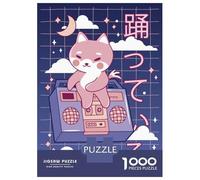Jigsaw Puzzle 1000 Piece for Teenagers Cute Fox with Music Player Jigsaw for Adults DIY Toys Pattern Assembly for Birthday, Chrismas 70x50cm/1000pcs