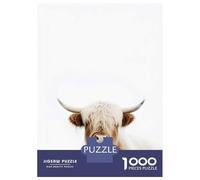 Jigsaw Puzzle 1000 Piece for Teenagers Cute Snowy Highland Cattle Jigsaws for Adults Hands-on Game Pattern Assembly Unique Birthday And Gifts 52x38cm/1000pcs