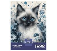 Jigsaw Puzzle 1000 Piece for Teenagers Cute Whimsical Siamese Cat Jigsaw for Adults DIY Toys Pattern Assembly for Birthday, Chrismas 38x26cm/1000pcs