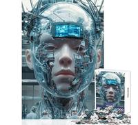 Jigsaw Puzzle 1000 Piece for Teenagers Cyborg Head in Factory Impossible Game Suitable for Couples Toy Wall Decor Help The Brain Exercise (38X26CM)