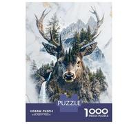 Jigsaw Puzzle 1000 Piece for Teenagers Deer Spirit of The Woods Puzzles for Adults Fun Games Wall Decoration Stress Reduction Gifts 38x26cm/1000pcs