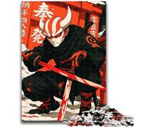 Jigsaw Puzzle 1000 Piece for Teenagers Demon Ninja with Red Katana Suitable for Couples Educational Games Birthday Gifts 38x26cm