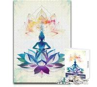 Jigsaw Puzzle 1000 Piece for Teenagers Divine Lotus Contemplation Cozy Soothing Indoor Downtime Advanced Precision Cut Play Toy Size 50x75cm