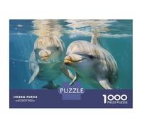 Jigsaw Puzzle 1000 Piece for Teenagers Dolphins Swimming Underwater Adult Jigsaw Family Game Difficult Hard Unique Birthday And Gifts 38x26cm/1000pcs