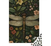 Jigsaw Puzzle 1000 Piece for Teenagers Dragonfly Wall Art Print Adult Puzzles Fun Games Difficult Challenge Stress Reduction Gifts 70x50cm/1000pcs