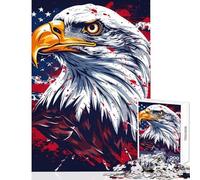 Jigsaw Puzzle 1000 Piece for Teenagers Eagle American Flag Jigsaw 1000 Piece Hands-on Game Gifts for Women Men Wall Decoration (38x52cm)