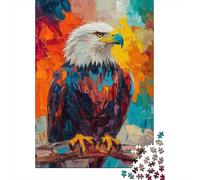 Jigsaw Puzzle 1000 Piece for Teenagers Eagle Art Print Poster-2 Adult Puzzles Fun Games Difficult Challenge Stress Reduction Gifts 38x26cm/1000pcs