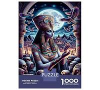 Jigsaw Puzzle 1000 Piece for Teenagers Egyptian Queen Moon Night Jigsaw for Adults Hands-on Game Difficult Hard Stress Reduction Gifts 38x26cm/1000pcs