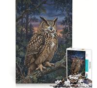 Jigsaw Puzzle 1000 Piece for Teenagers Eurasian Eagle-Owl, Brain Teaser Game, Precision Cutting, Unique Birthday And Xmas Gifts 50x75cm