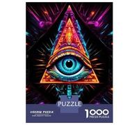 Jigsaw Puzzle 1000 Piece for Teenagers Eye of Providence Wall Art Jigsaw for Adults Hands-on Game Difficult Hard Stress Reduction Gifts 52x38cm/1000pcs
