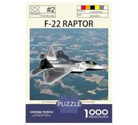 Jigsaw Puzzle 1000 Piece for Teenagers F22 Raptor Aircraft Jigsaw for Adults DIY Toys Pattern Assembly for Birthday, Chrismas 52x38cm/1000pcs