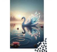 Jigsaw Puzzle 1000 Piece for Teenagers Fairy Tale Swan Lake Jigsaw for Adults Hands-on Game Wall Decoration Deal As Gifts for The Whole Family 52x38cm/1000pcs