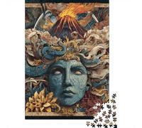 Jigsaw Puzzle 1000 Piece for Teenagers Fantasy Artwork Mythical Creature with Fire And Flames Jigsaw for Adults Relax Games For Family Fun Deal As Gifts for The Whole Family 52x38cm/1000pcs