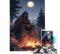 Jigsaw Puzzle 1000 Piece for Teenagers Fantasy Bonfire Soul Tamer for Educational Game Challenge Toy Family Game Stress Reliever Birthday Gifts (Size 38x26cm)