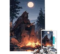 Jigsaw Puzzle 1000 Piece for Teenagers Fantasy Bonfire Soul Tamer for Educational Game Challenge Toy Family Game Stress Reliever Birthday Gifts (Size 50x75cm)