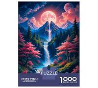 Jigsaw Puzzle 1000 Piece for Teenagers Fantasy Landscape with Waterfall Jigsaw for Adults Hands-on Game Wall Decoration Deal As Gifts for The Whole Family 70x50cm/1000pcs
