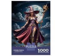 Jigsaw Puzzle 1000 Piece for Teenagers Fantasy Witch Art Print-5 Jigsaw for Adults Hands-on Game Difficult Hard Stress Reduction Gifts 52x38cm/1000pcs