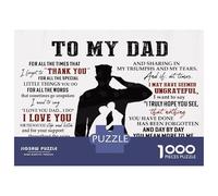 Jigsaw Puzzle 1000 Piece for Teenagers Father Day To My Dad Jigsaws for Adults Fun Games Perfect Decoration Help The Brain Exercise 38x26cm/1000pcs