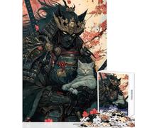 Jigsaw Puzzle 1000 Piece for Teenagers Feline Samurai Lord Relaxing Games Birthday Present Educational Toy Help The Brain Exercise (38x26cm)