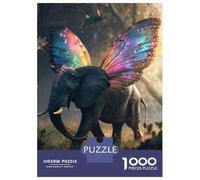 Jigsaw Puzzle 1000 Piece for Teenagers Flying Elephant With Wings Jigsaw for Adults DIY Toys Pattern Assembly for Birthday, Chrismas 38x26cm/1000pcs
