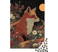 Jigsaw Puzzle 1000 Piece for Teenagers Fox in Flower Field Adult Puzzles Fun Games Difficult Challenge Stress Reduction Gifts 70x50cm/1000pcs