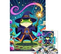 Jigsaw Puzzle 1000 Piece for Teenagers Frog Wizard Cartoon Fun Activities at Home Birthday Present Educational Games for 14+ Puzzle Game Offered (38x26cm)