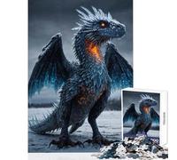 Jigsaw Puzzle 1000 Piece for Teenagers Frostfire Dragon - The Guardian of Ice And Flame Educational Toy Great Gifts And Toys Brain Teaser Game Train Your Brain And Hands Size 38x52cm