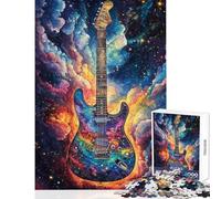 Jigsaw Puzzle 1000 Piece for Teenagers Galactic Guitar Art Adult Jigsaw Puzzle Toy Wall Decor Difficult Hard Deal As Gifts for The Whole Family (Size 50x75cm)