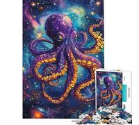 Jigsaw Puzzle 1000 Piece for Teenagers Galactic Octopus Hands-on Game Learning Educational Toys Birthday Gifts Difficult Hard (size 38x52cm)