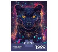 Jigsaw Puzzle 1000 Piece for Teenagers Galactic Panther Majesty Puzzles for Adults Brain Teaser Game Analysis And Logic Help The Brain Exercise 52x38cm/1000pcs