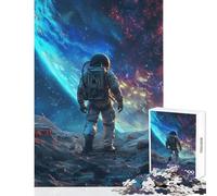 Jigsaw Puzzle 1000 Piece for Teenagers Galaxy Outer Space Toy Wall Decor Great Gifts And Toys Hands-on Game with Matching Poster And Trivia Sheet size 38x26cm